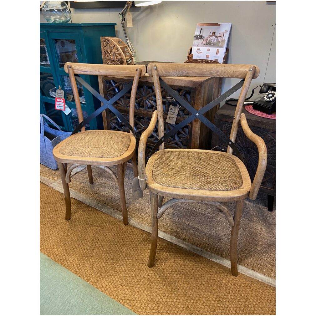 Maison Cross Back / bent wood Dining Chair - Light Elm