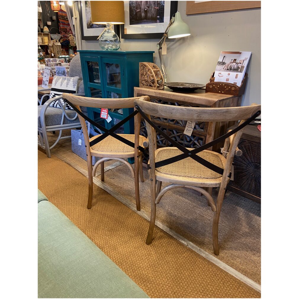 Maison Cross Back / bent wood Dining Chair - Light Elm