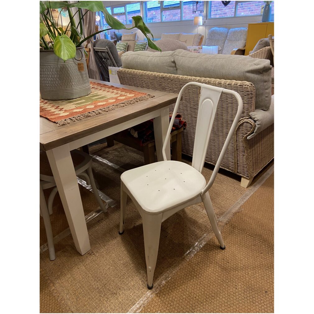 140 Cm Ext Dining Table - Cotswold Dining Furniture - Bundle with 4x metal chairs