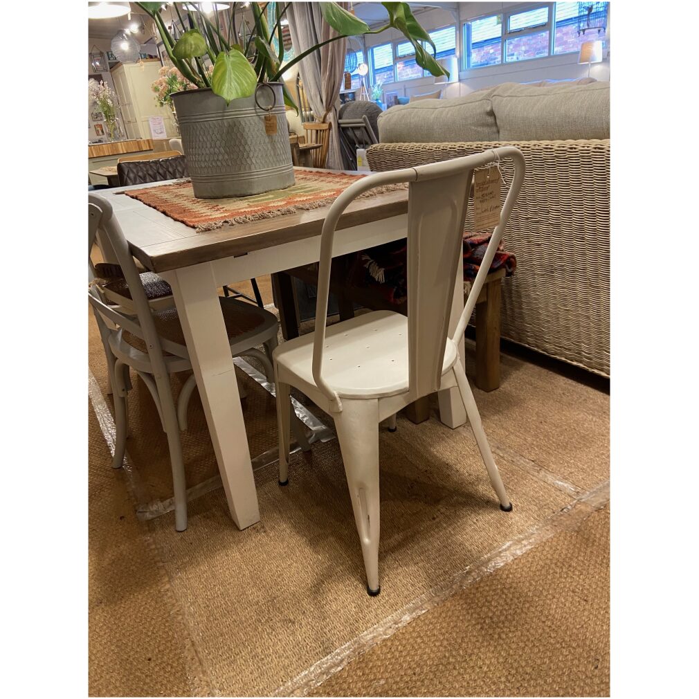 140 Cm Ext Dining Table - Cotswold Dining Furniture - Bundle with 4x metal chairs