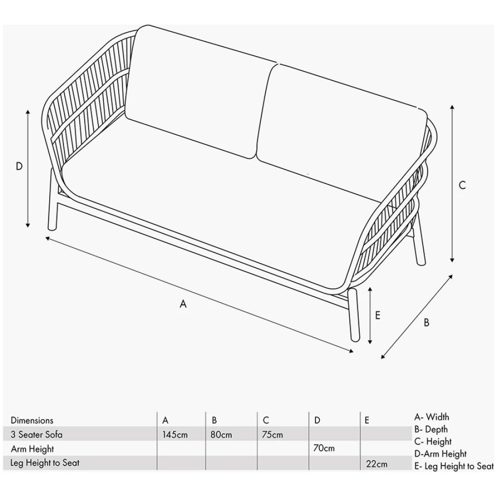 Martic Outdoor 2 Seater Sofa