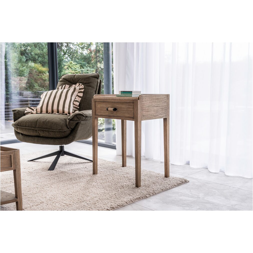 Padstow Swivel Armchair - Olive Green Twill
