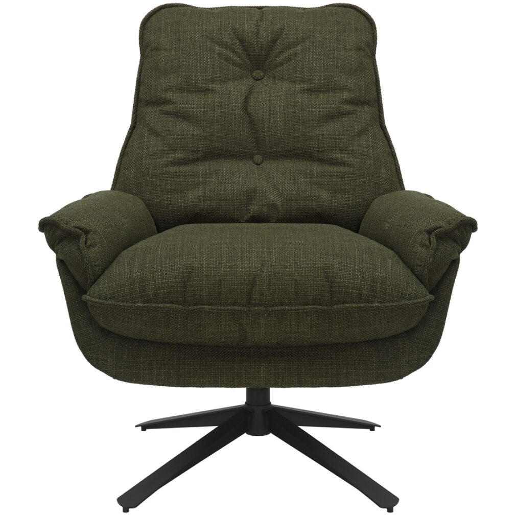 Padstow Swivel Armchair - Olive Green Twill