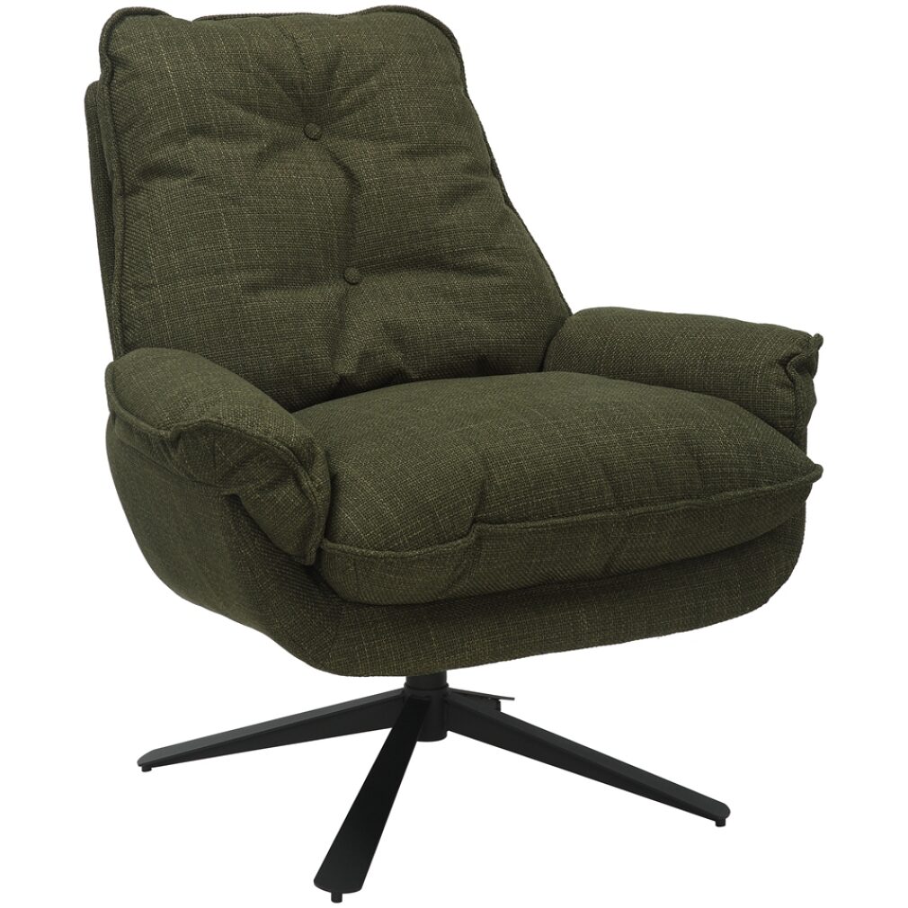 Padstow Swivel Armchair - Olive Green Twill
