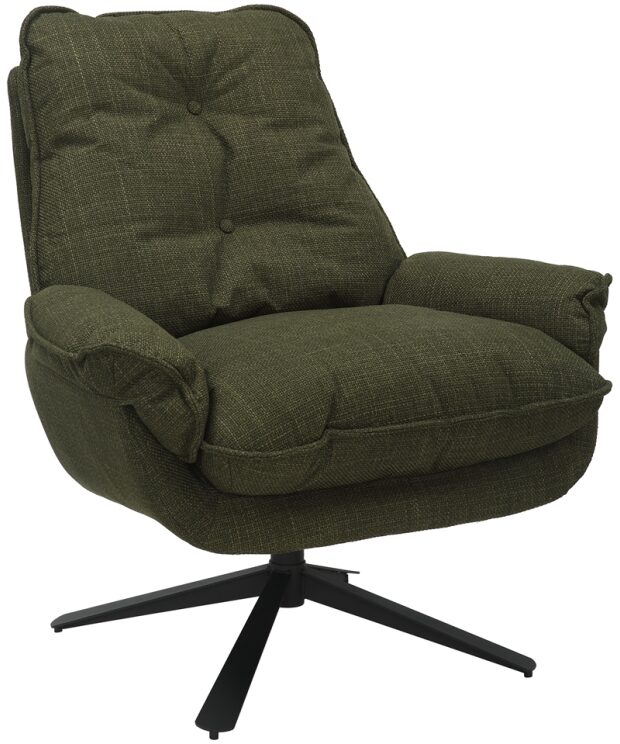 Padstow Swivel Armchair - Olive Green Twill