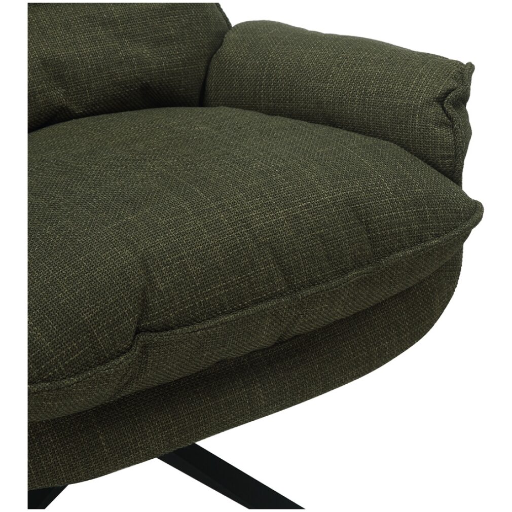 Padstow Swivel Armchair - Olive Green Twill