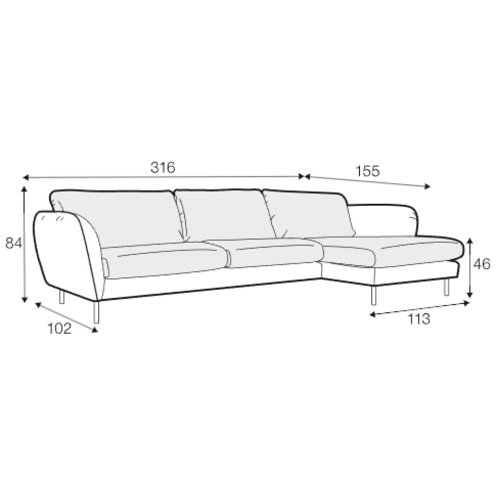 Emma Set 2 corner sofa by Sits