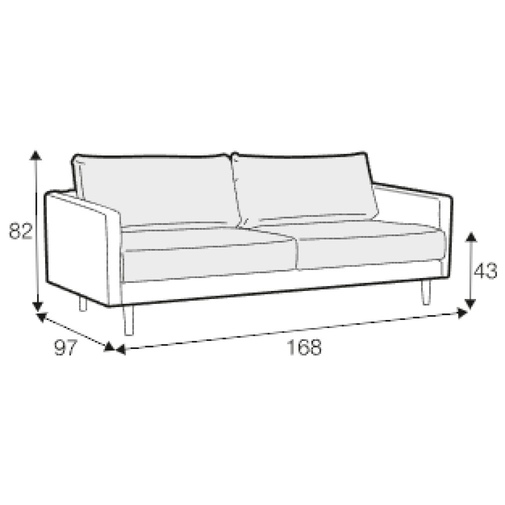 Billie 2.5 Seater sofa by Sits