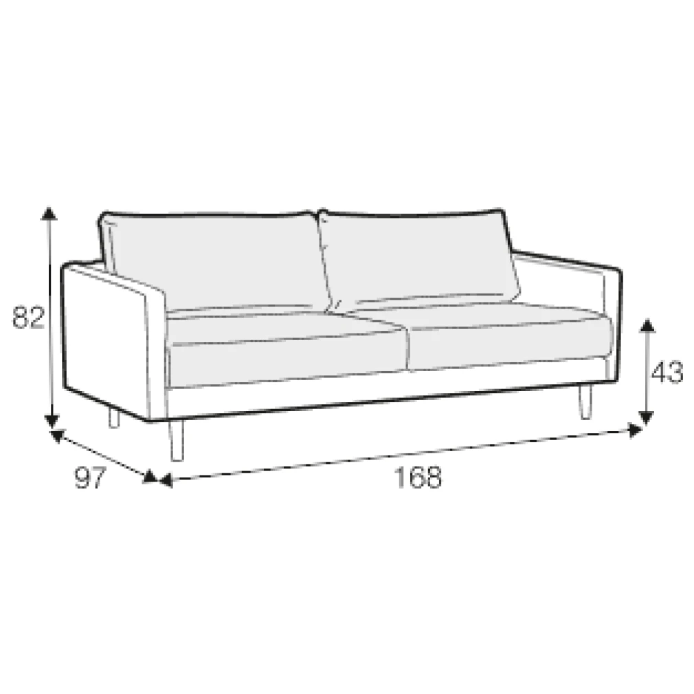 Billie 2.5 Seater sofa by Sits