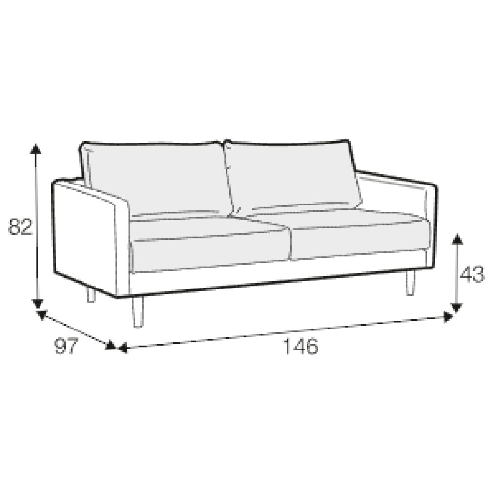 Billie 2 seater sofa by Sits