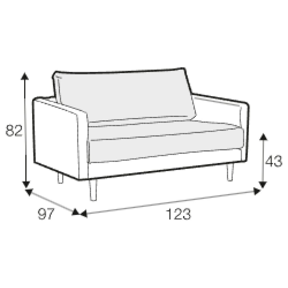 Billie 1.5  Wide Armchair by Sits