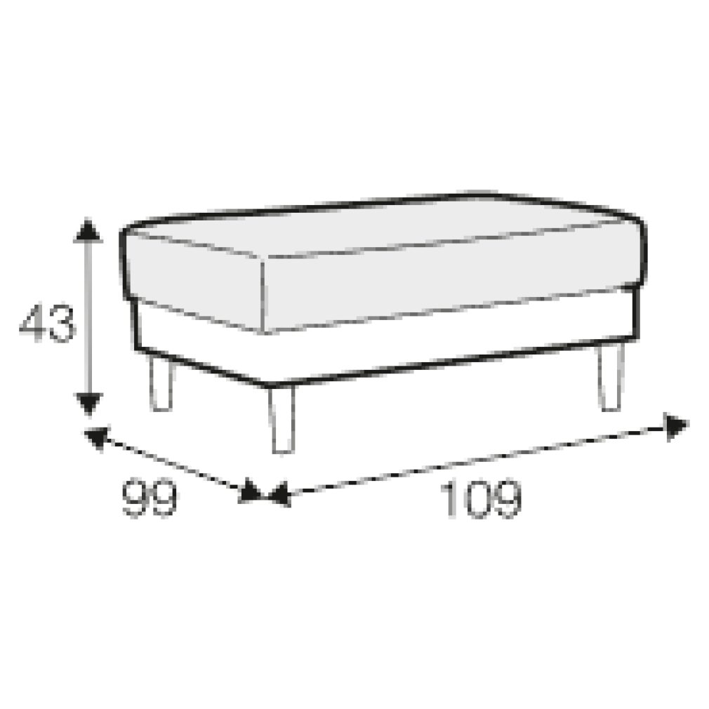 Billie Footstool 109x99 by Sits