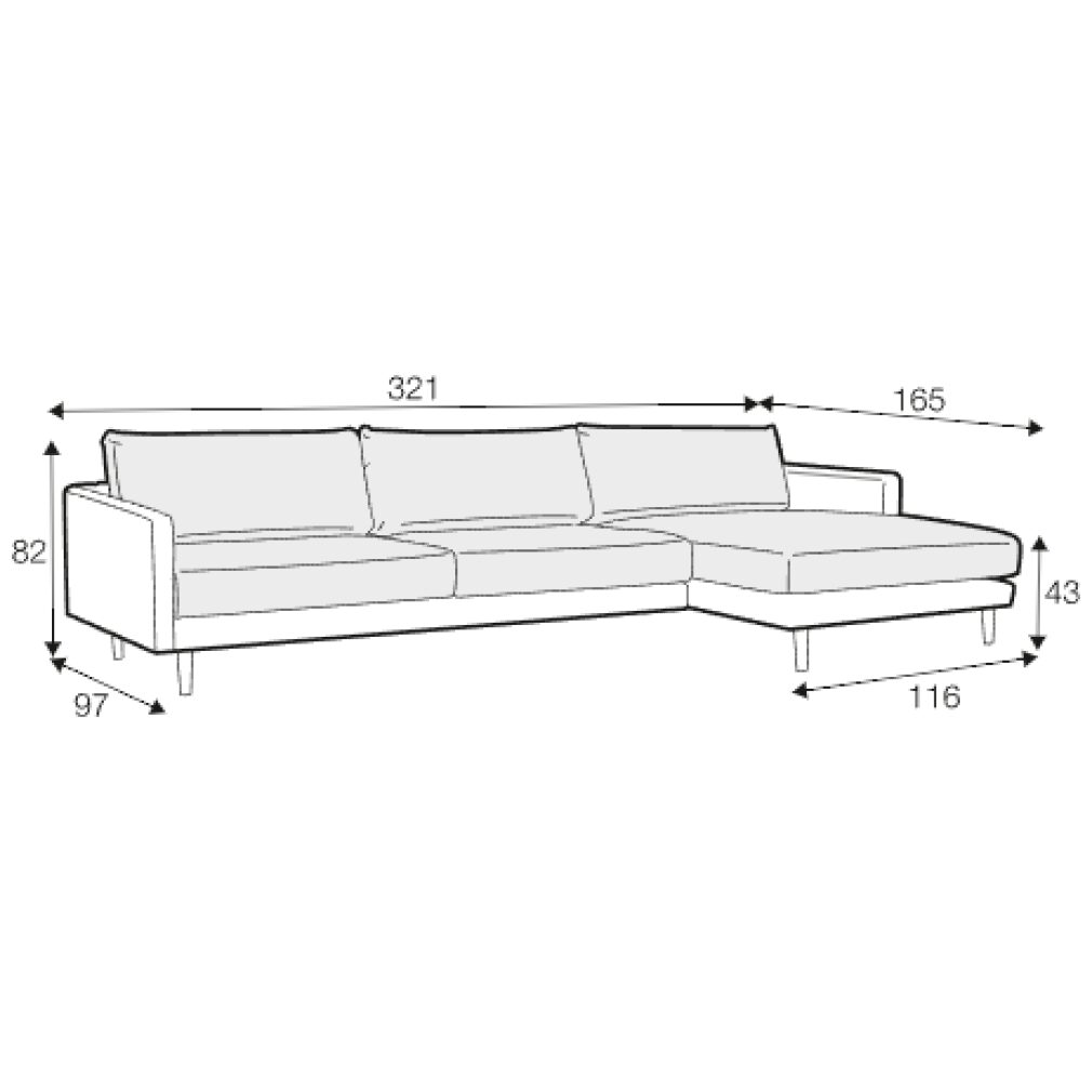 Billie Set 3 Corner Sofa by Sits
