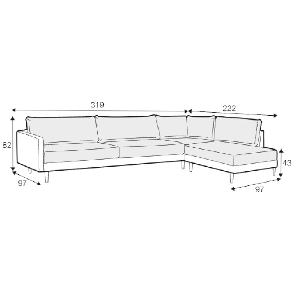 Billie Set 4 Corner Sofa by Sits