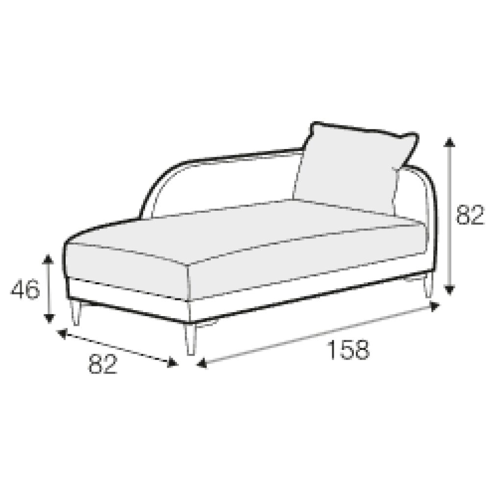 Jenny Chaise longue by Sits