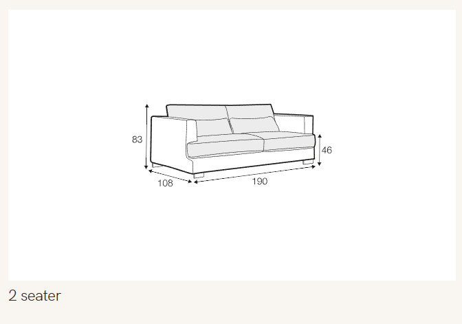 Brandon 2 seater sofa by Sits