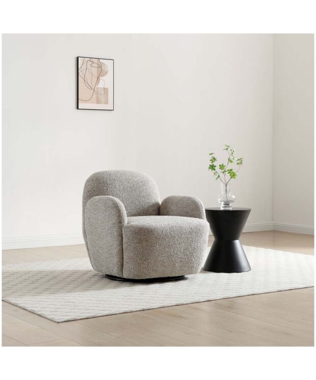 Micky Swivel Armchair - Natural