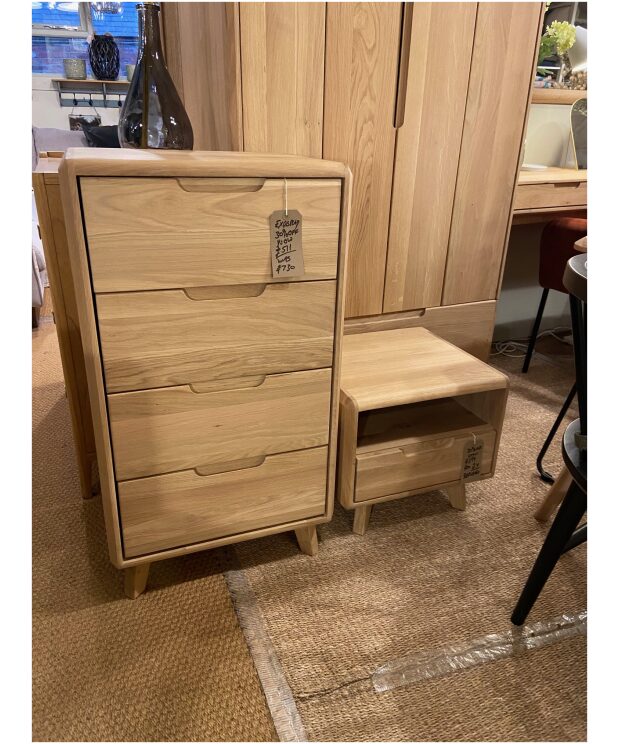 EX Display 4 Drawer Chest Slim - Como Bedroom Furniture Range