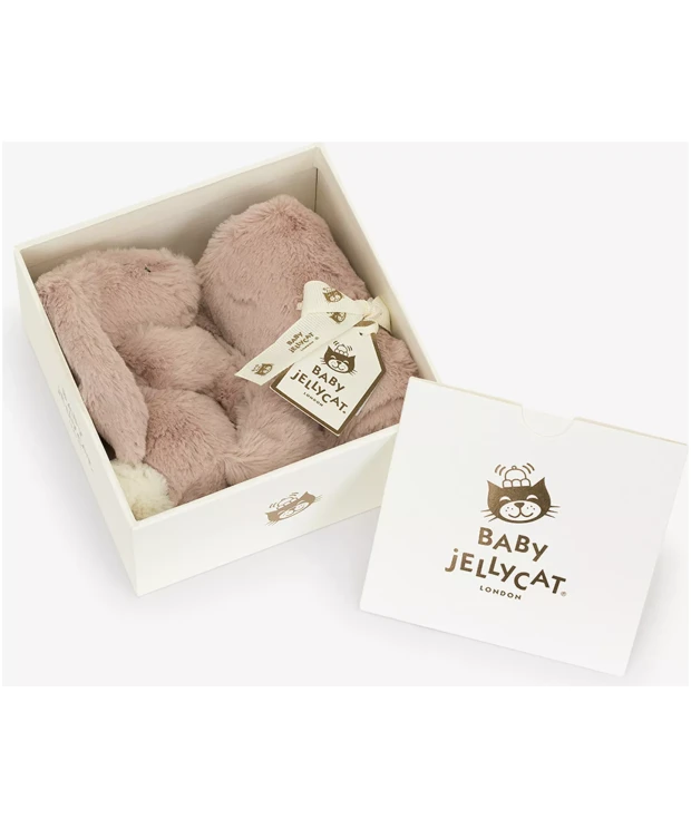 JELLYCAT  Luxe Bashful Bunny Faux-Fur Soother 34cm