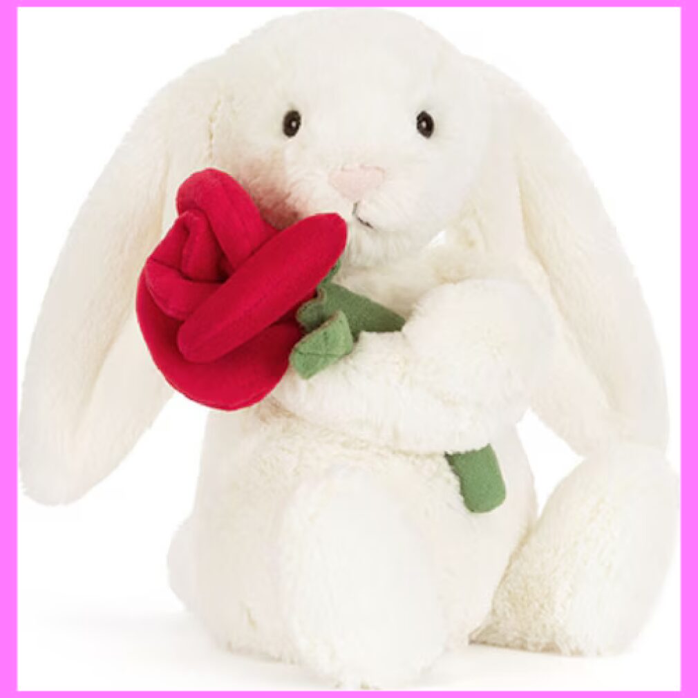 JELLYCAT Bunny with Rose & Pink Macaroon - special order - Huckleberry ...