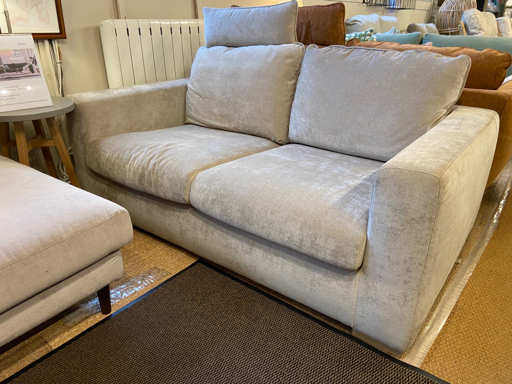 Ex Display Sophia 2 Seater Sofa by Sits - with headrest