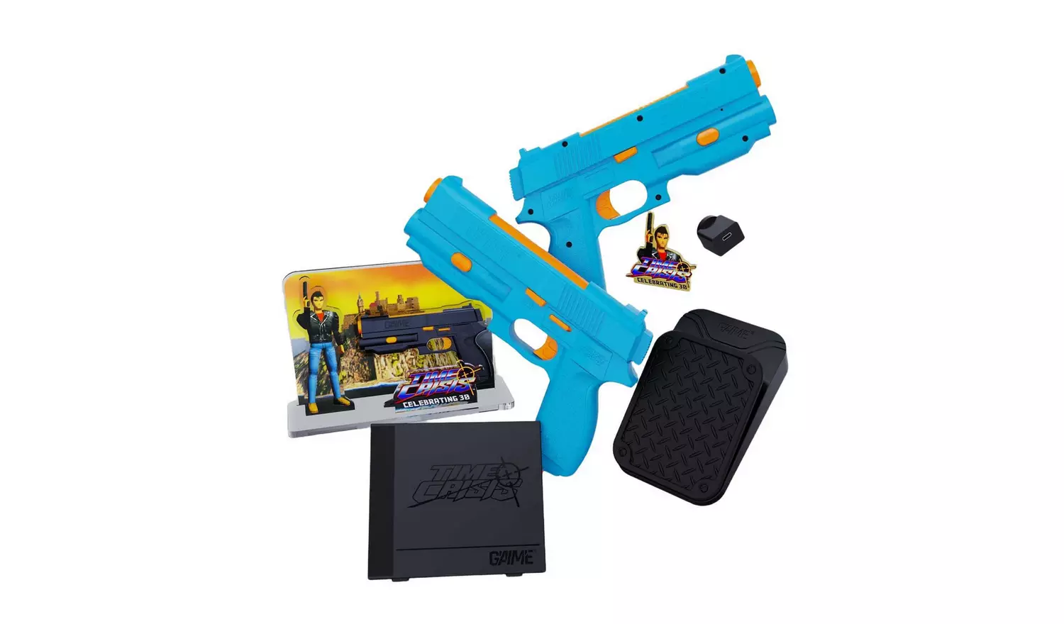 GAIME: Plug & Play TIME CRISIS Gun Ultimate Pack Console + Wanbo Dali 1 Portable Projector
