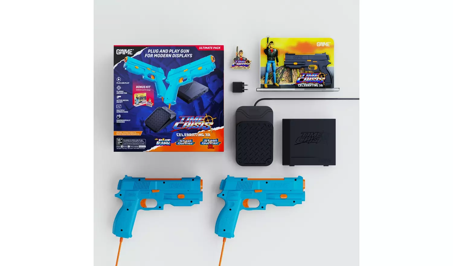 GAIME: Plug & Play TIME CRISIS Gun Ultimate Pack Console + Wanbo Dali 1 Portable Projector