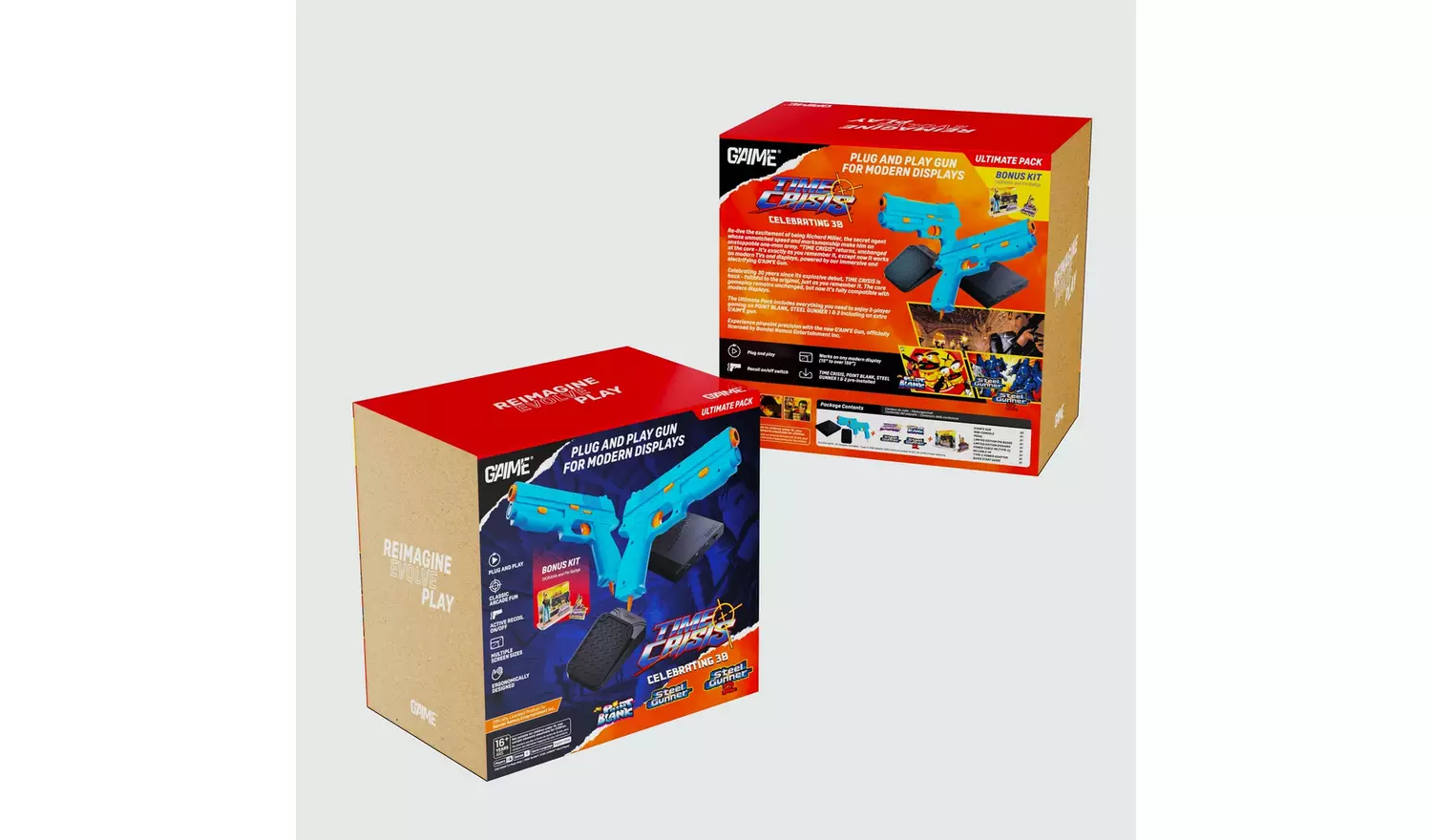 GAIME: Plug & Play TIME CRISIS Gun Ultimate Pack Console + Wanbo Dali 1 Portable Projector