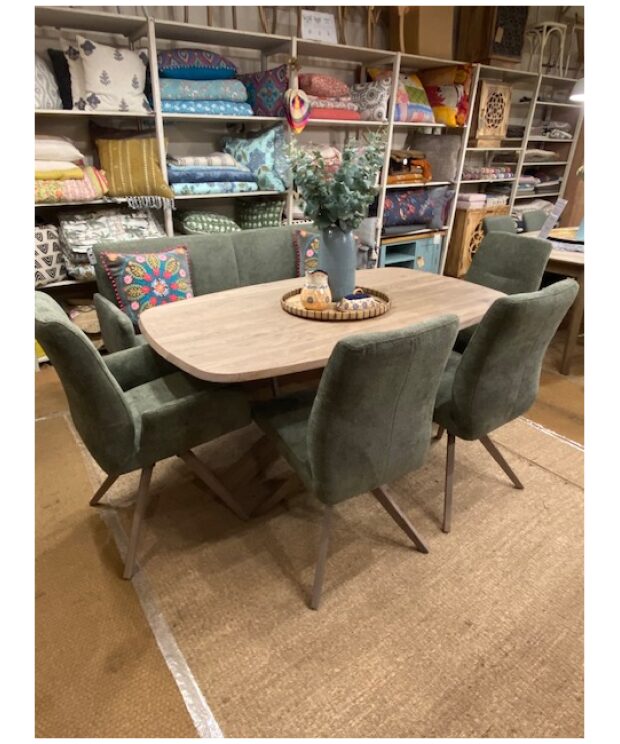NEW Halden Dining Range with Elise chairs and bench