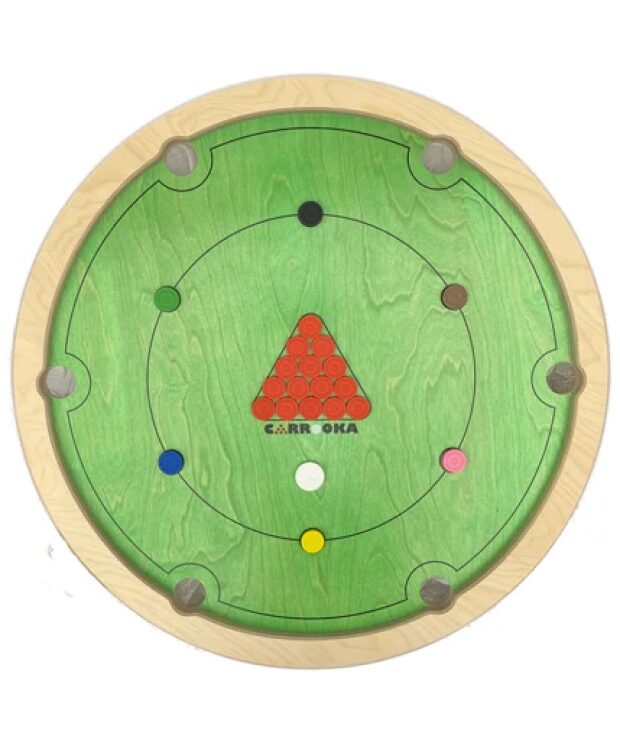 Carrooka Board - Handcrafted Wooden Snooker with UK Pool - bundle