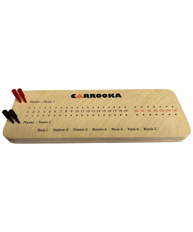 Official Carrooka Wooden Scoreboard & Pegs - Break Counter
