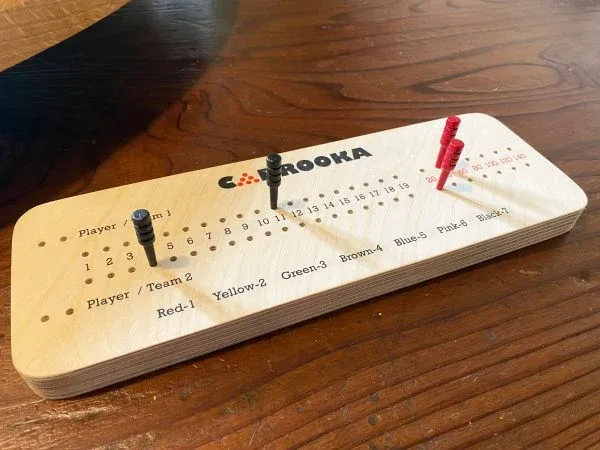 Official Carrooka Wooden Scoreboard & Pegs - Break Counter