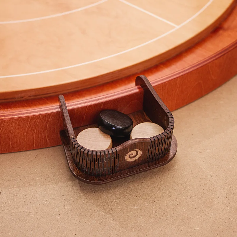 Crokinole Tournament Size by Woodestic - Cherry / Crimson - bundle