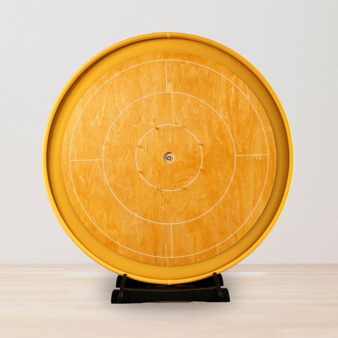 Crokinole Tournament Size by Woodestic - steemed Beech / amber - bundle