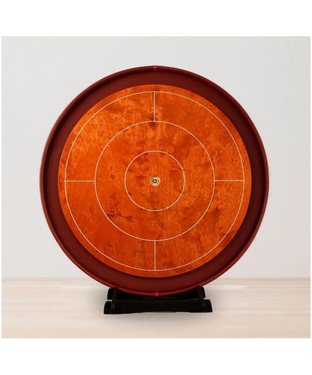 Crokinole Tournament Size by Woodestic - Cherry / Crimson - bundle