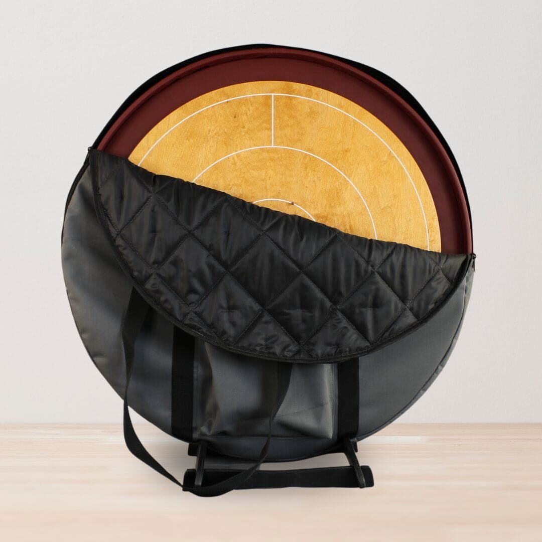 Crokinole Tournament Size by Woodestic - Cherry / Crimson - bundle
