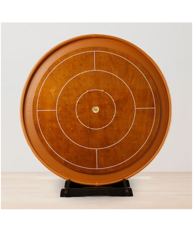 Crokinole Tournament Size by Woodestic - walnut / Cognac - bundle