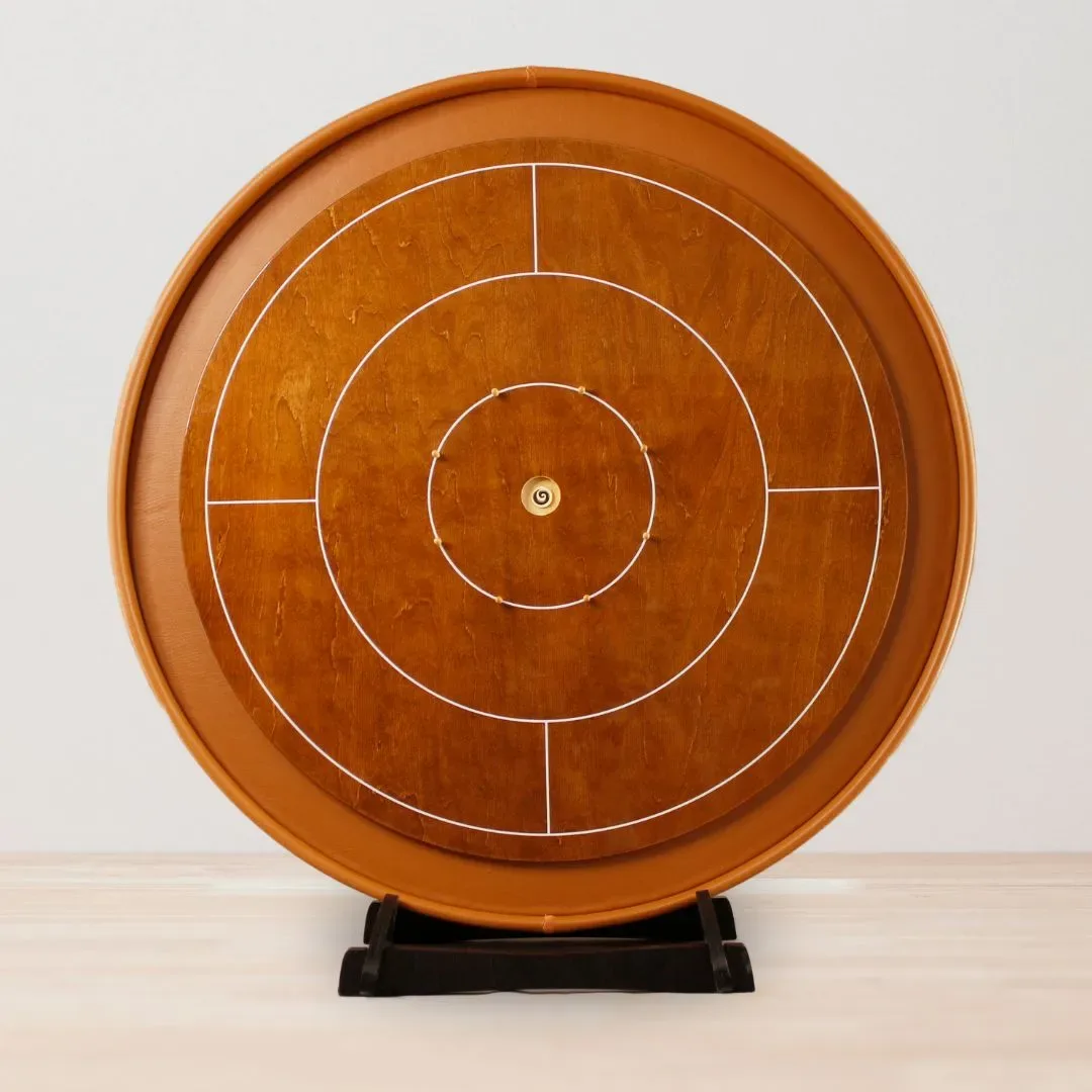 Crokinole Tournament Size by Woodestic - walnut / Cognac - bundle